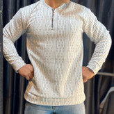 دورس مردانه مدل نیم زیپ طوسی