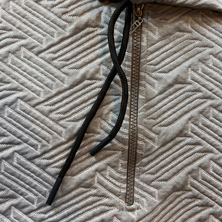 هودی مردانه مدل یقه نیم زیپ طوسی | زارا نمای زیپ