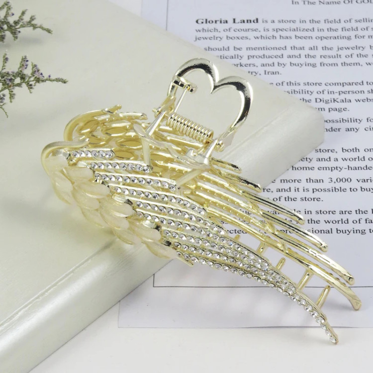 کلیپس مو زنانه مدل بال فرشته نمای نزدیک