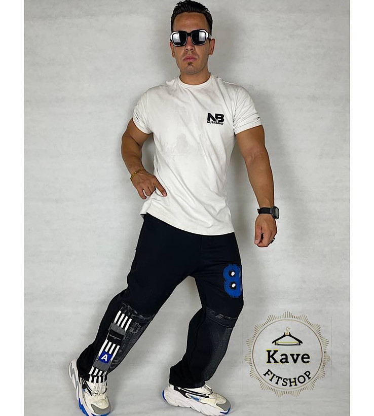 شلوار مردانه مدل بگ پیستوله گل دوزی | بالنسیاگا نمای روبرو