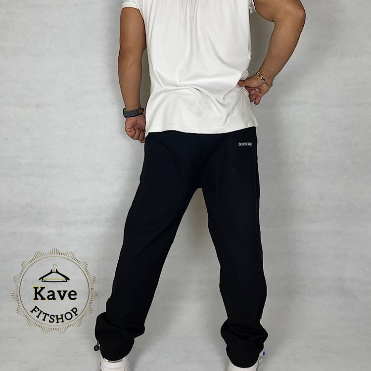 شلوار مردانه مدل بگ پیستوله گل دوزی | بالنسیاگا نمای پشت