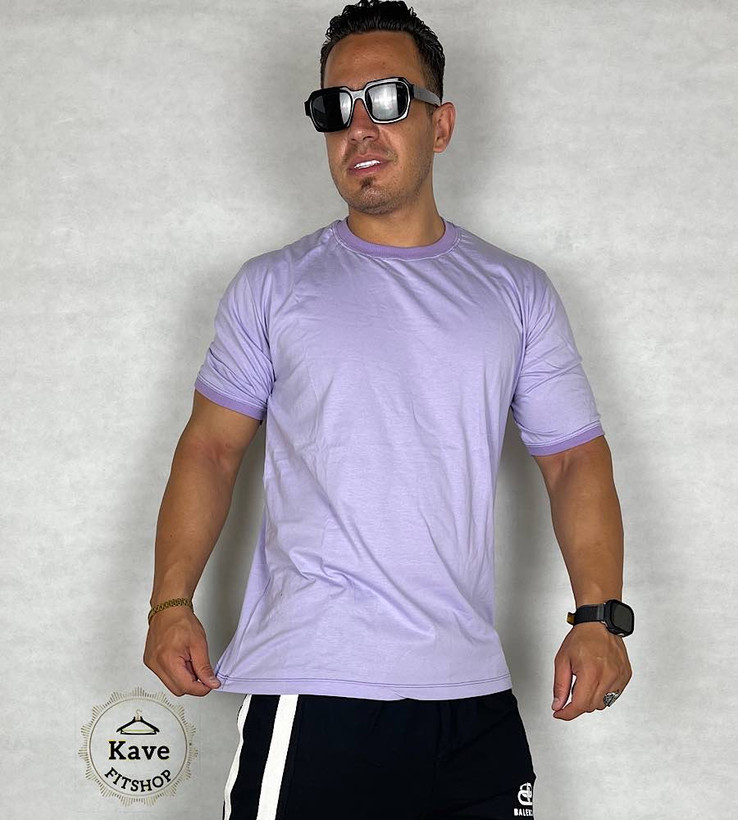 تیشرت مردانه مدل بیسیک یاسی نمای جلو