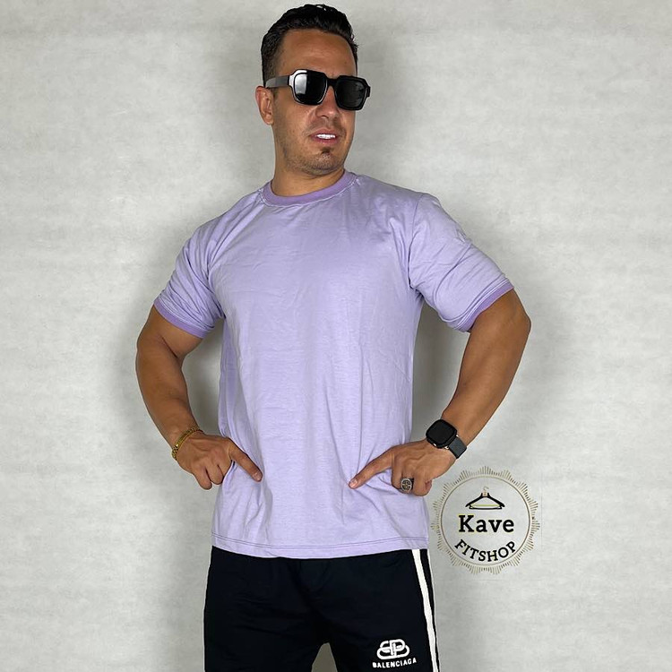 تیشرت مردانه مدل بیسیک یاسی نمای روبرو