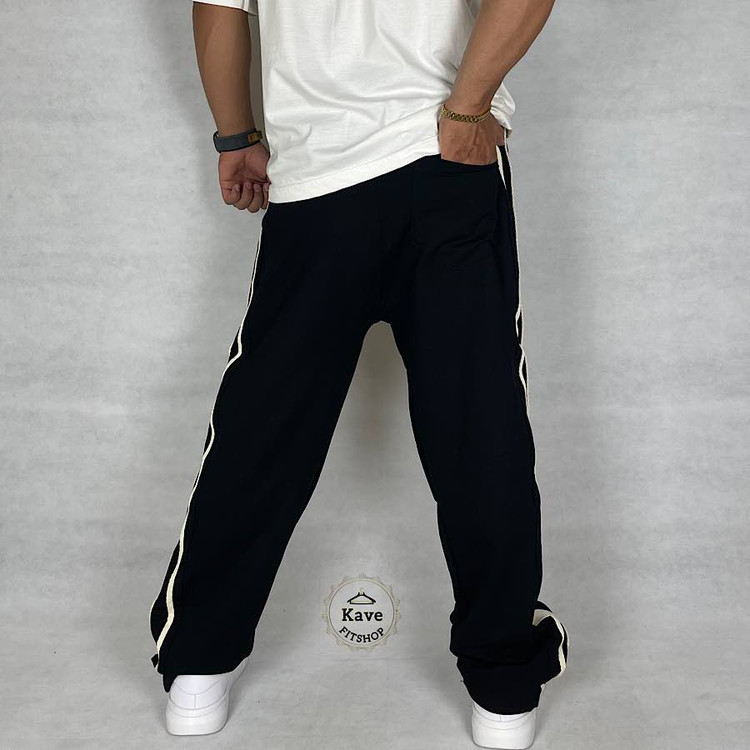 شلوارمردانه مدل بگ پنبه نوار کنفی بالنسیاگا نمای پشت