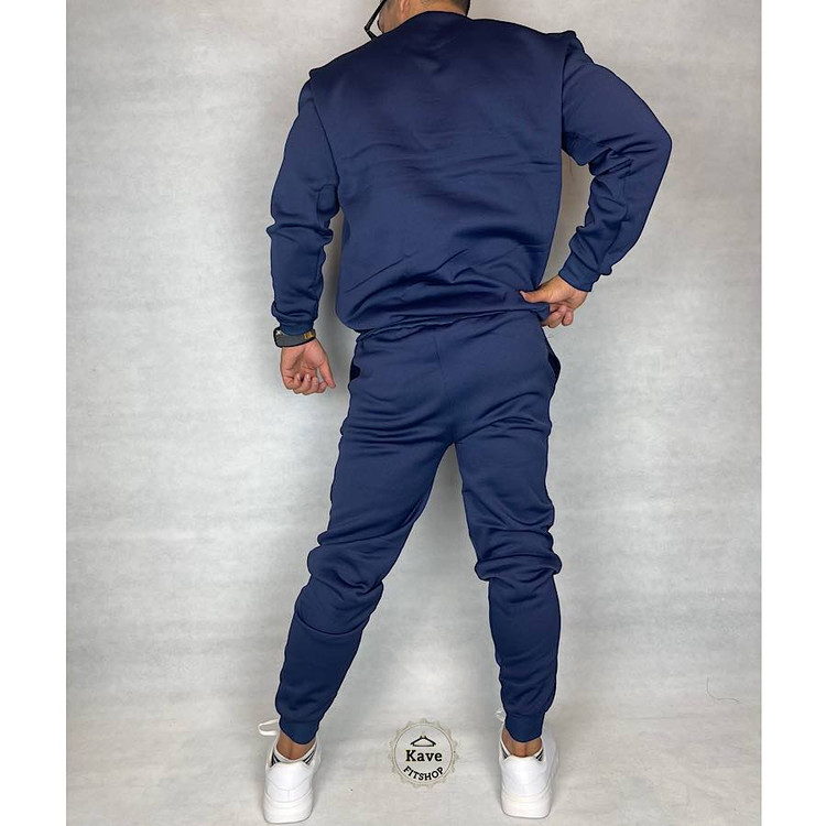 ست مردانه دورس شلوار مدل بیسیک جاگر سرمه ای | بالنسیاگا نمای پشت