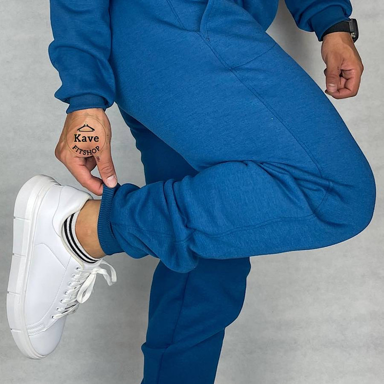 ست مردانه دورس شلوار مدل بیسیک جاگر آبی | بالنسیاگا نمای کشباف