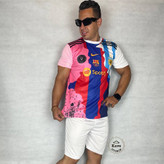 ست تیشرت شلوارک ورزشی منتخب لیونل مسی نمای تیشرت