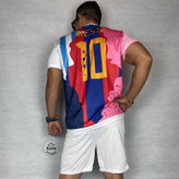 ست تیشرت شلوارک ورزشی منتخب لیونل مسی نمای پشت