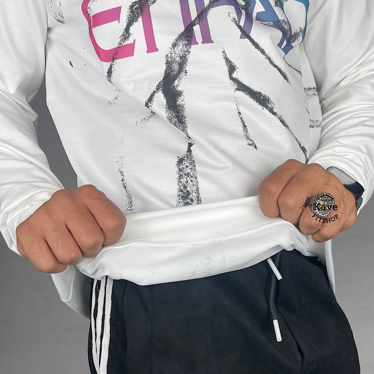 تیشرت مردانه آستین بلند مدل نیم زیپ | منچستر سیتی نمای دوخت