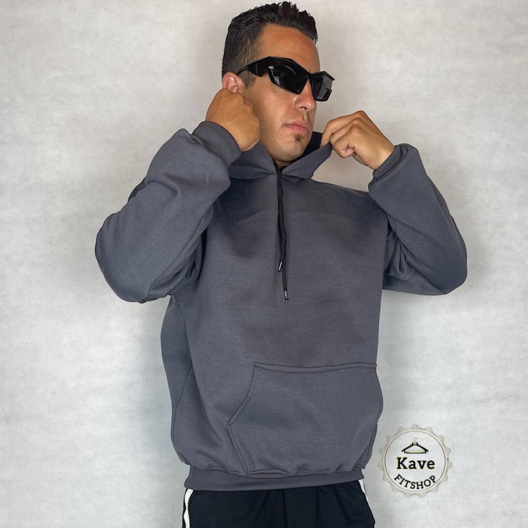 هودی مردانه مدل بیسیک داخل کرکی | فیلی نمای کلاه