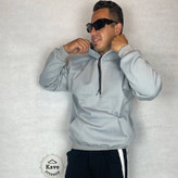 هودی مردانه مدل بیسیک داخل کرکی | طوسی نمای کلاه