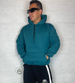 هودی مردانه مدل بیسیک داخل کرکی رنگ سبز