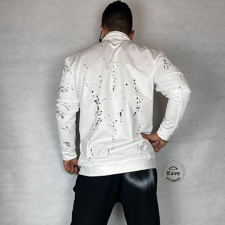 تیشرت مردانه آستین بلند مدل نیم زیپ | اینتر میامی نمای پشت