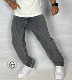 شلوار جین مردانه مدل نیم بگ رنگ طوسی