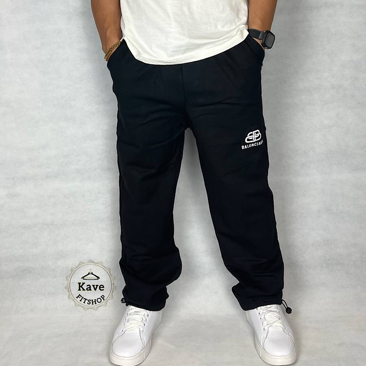 شلوار مردانه مدل جاگر دمپا استوپر دار | بالنسیاگا نمای جلو