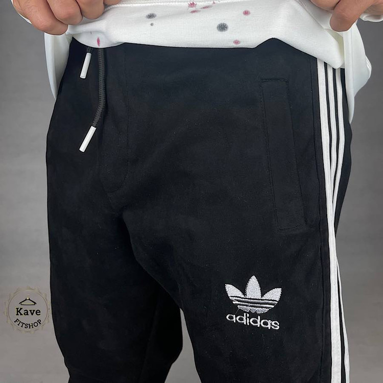 شلوار مردانه مدل اسلش سوییت مخمل | آدیداس نمای پارچه