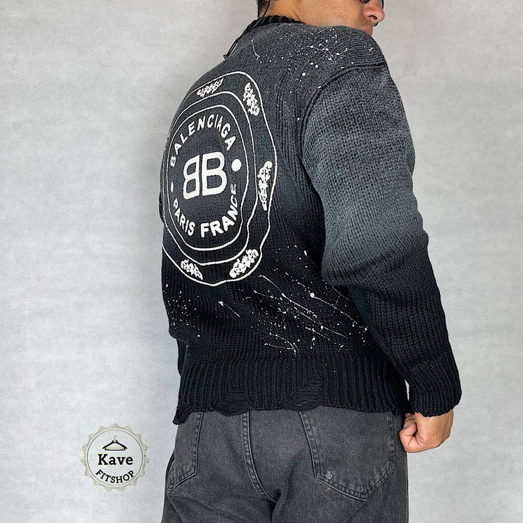 بافت مردانه مشکی مدل کاستوم کیفیت مستر | بالنسیاگا نمای بغل