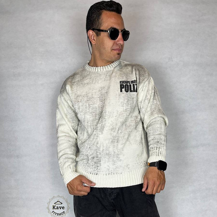 بافت مردانه سفید مدل کاستوم کیفیت مستر نمای جلو