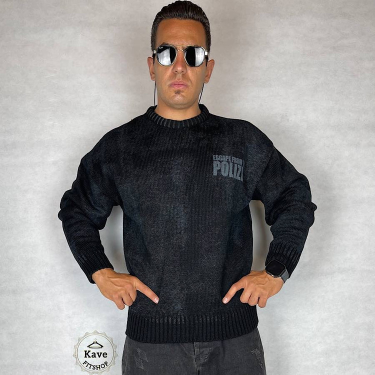 بافت مردانه مشکی مدل کاستوم کیفیت مستر نمای روبرو