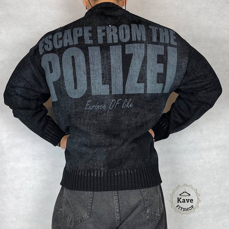 بافت مردانه مشکی مدل کاستوم کیفیت مستر نمای پشت