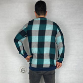 دورس مردانه موهر چهارخانه مشکی سبز با طرح مدرن و آستین بلند – مناسب پاییز و زمستان