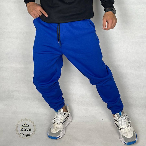 شلوار جاگر مردانه تو کرکی | آبی