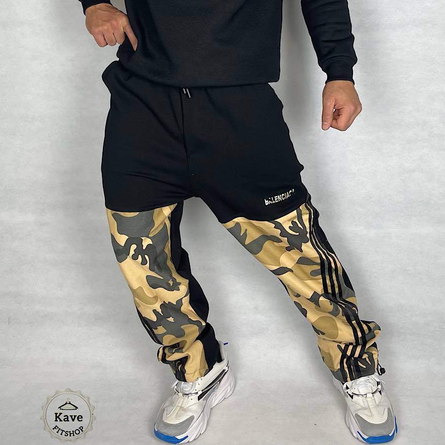 شلوار مردانه مدل بگ کاستوم  چریکی زرد | بالنسیاگا