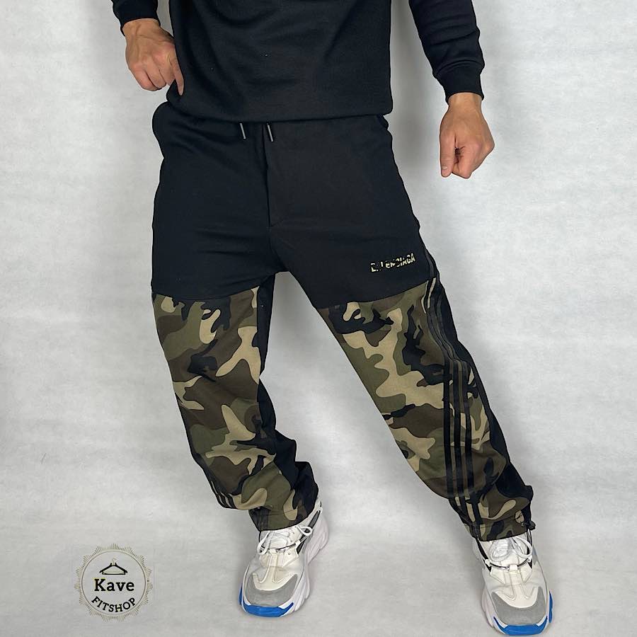 شلوار مردانه مدل بگ کاستوم  چریکی طوسی | بالنسیاگا