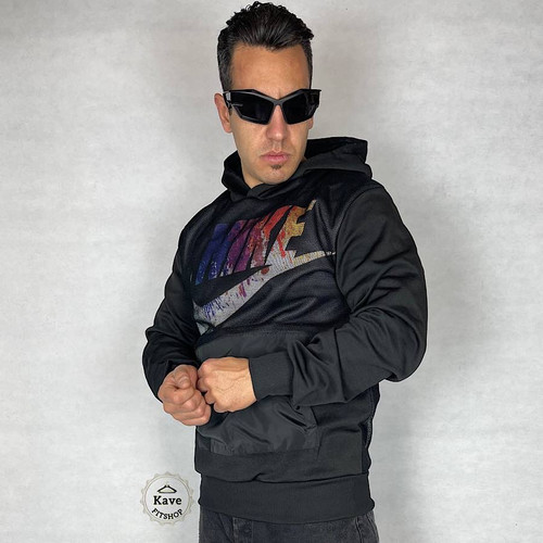 هودی مردانه اسپرت داخل کرکی مشکی | نایک