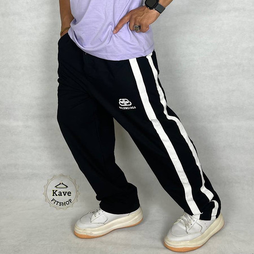 شلوار پسرانه مدل بگ پنبه نوار سفید | بالنسیاگا