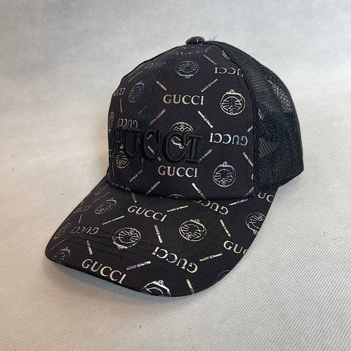 کلاه کپ پشت توری کاستوم مشکی گوچی GUCCI