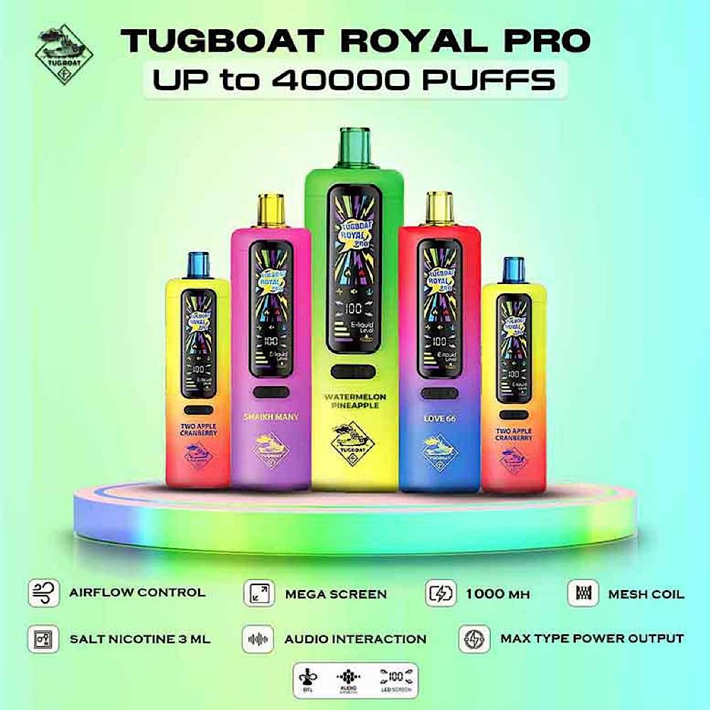 پاد یکبار مصرف قلیانی تاگبوت 40000 پاف | tugboat 40000 Disposable Pod