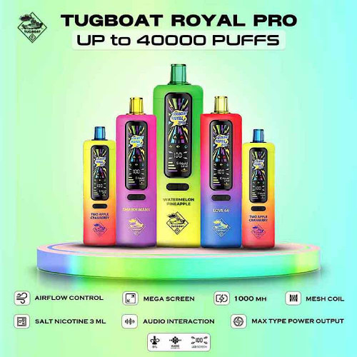 پاد یکبار مصرف قلیانی تاگبوت 40000 پاف | tugboat 40000 Disposable Pod