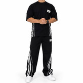 ست تیشرت شلوار مردانه نوار کنفی مغزی مشکی